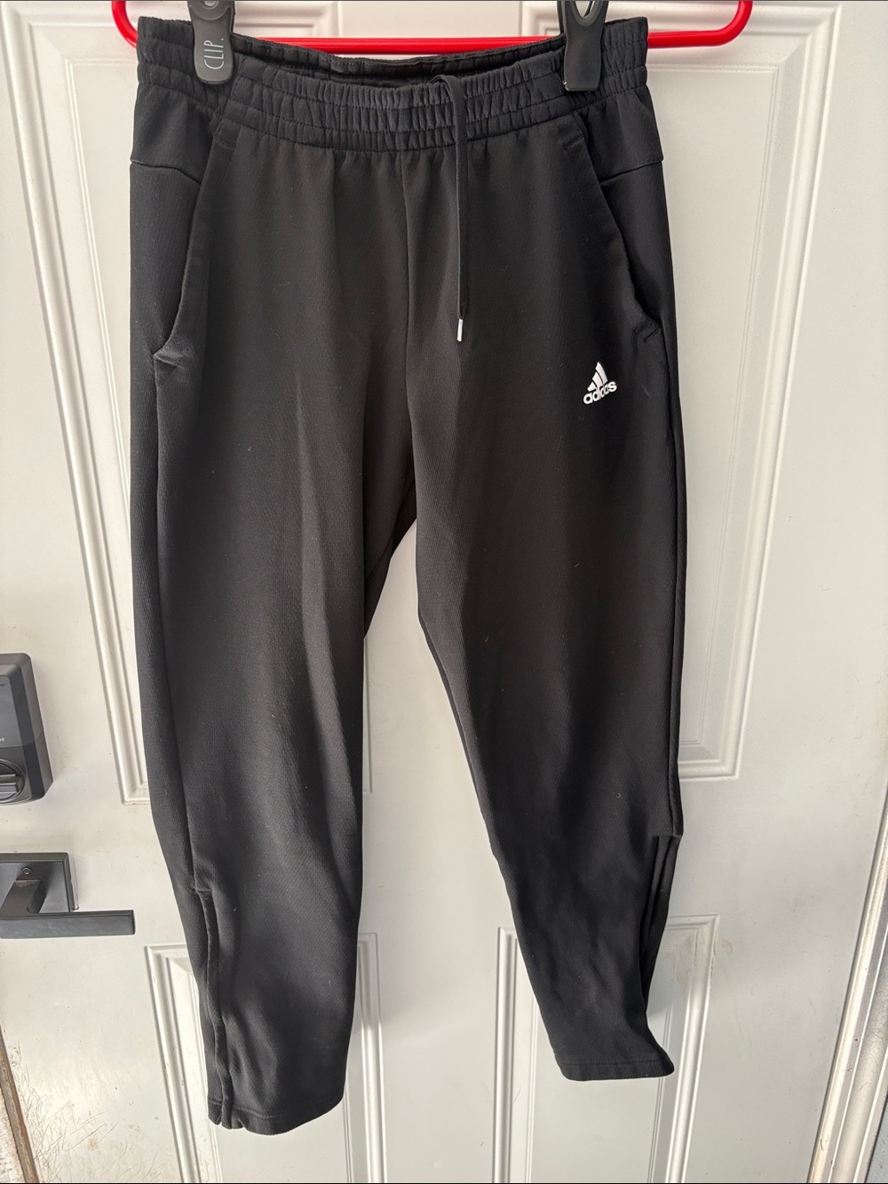 adidas Black Joggers with White Logo